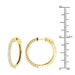 1 Inch Diamond Hoop Earrings 0.86ct 14K Yellow Gold -Borcely Jewelry Sales 1 inch diamond hoop earrings 086ct 14k p 44581 rulerye