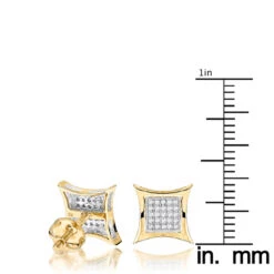 10K White Gold Round Diamond Kite Stud Earrings 0.18ct -Borcely Jewelry Sales 10k gold round diamond kite stud earrings 018ct p 47959 rulerye