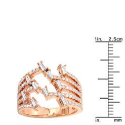 1.1 Carat Designer Diamond Right Hand Ring For Women By Luxurman 14K Rose Gold -Borcely Jewelry Sales 11 carat designer diamond right hand ring for women by luxurman 14k gold rulerro