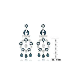 14K White Gold Blue Diamond Flower Chandelier Earrings 1.61ct 9 14K White Gold Blue Diamond Flower Chandelier Earrings 1.61ct -Borcely Jewelry Sales 14k blue diamond flower chandelier earrings 161ct p 22365 rulerwh