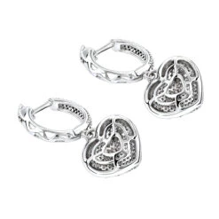 14K White Gold Dangle Diamond Heart Earrings 1 Ct 9 14K White Gold Dangle Diamond Heart Earrings 1 Ct -Borcely Jewelry Sales 14k dangle diamond heart earrings 135ct p 22380 backwh