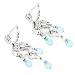 14K White Gold Diamond Chandelier Earrings Blue Topaz 0.37ct 9 14K White Gold Diamond Chandelier Earrings Blue Topaz 0.37ct -Borcely Jewelry Sales 14k diamond chandelier earrings blue topaz 037ct p 22416 backwh