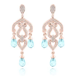 14K White Gold Diamond Chandelier Earrings Blue Topaz 0.37ct 8 14K White Gold Diamond Chandelier Earrings Blue Topaz 0.37ct -Borcely Jewelry Sales 14k diamond chandelier earrings blue topaz 037ct p 22416 ro