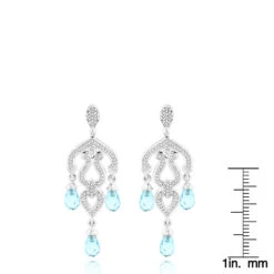 14K White Gold Diamond Chandelier Earrings Blue Topaz 0.37ct 11 14K White Gold Diamond Chandelier Earrings Blue Topaz 0.37ct -Borcely Jewelry Sales 14k diamond chandelier earrings blue topaz 037ct p 22416 rulerwh