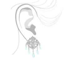 14K White Gold Diamond Chandelier Earrings Blue Topaz 0.64ct -Borcely Jewelry Sales 14k diamond chandelier earrings blue topaz 064ct p 22366 bodwh