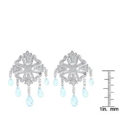 14K White Gold Diamond Chandelier Earrings Blue Topaz 0.64ct -Borcely Jewelry Sales 14k diamond chandelier earrings blue topaz 064ct p 22366 rulerwh