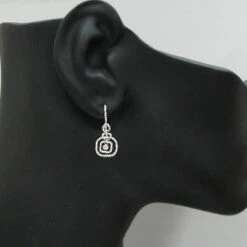 14K White Gold Diamond Dangle Earrings 0.65ct -Borcely Jewelry Sales 14k diamond dangle earrings 065ct p 42558bod