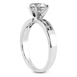 14K White Gold Diamond Designer Engagement Ring Set 0.80ct -Borcely Jewelry Sales 14k diamond designer engagement ring set 080ct p 35052 additional white