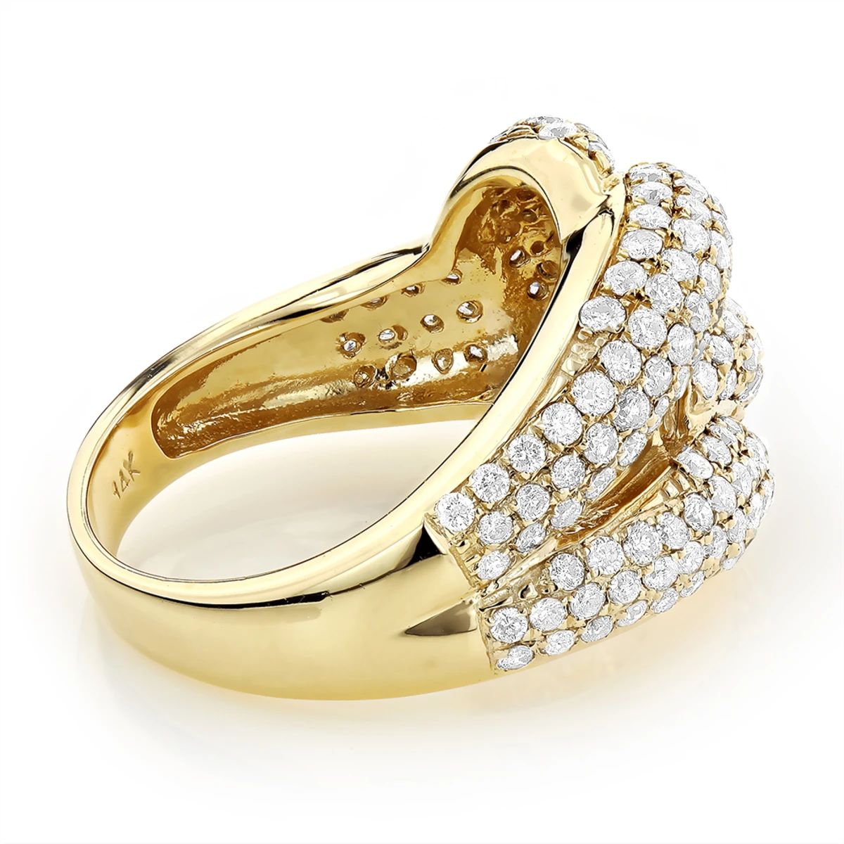 14K Yellow Gold Diamond Fashion Ring For Women 2.30ct 2 14K Yellow Gold Diamond Fashion Ring For Women 2.30ct - Image 2