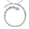 14K White Gold 33 Stone Diamond Journey Necklace 1.50ct