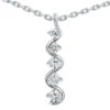 14K White Gold 5 Stone Diamond Journey Pendant 0.50ct