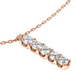 14K White Gold Designer 5 Stone Diamond Journey Pendant 0.75ct 11 14K White Gold Designer 5 Stone Diamond Journey Pendant 0.75ct -Borcely Jewelry Sales 14k gold 5 stone diamond journey pendant 075ct p 28021 back rose 20220426