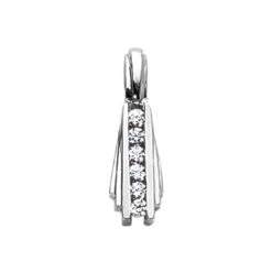 14K White Gold 6 Stone Diamond Journey Pendant 0.42ct