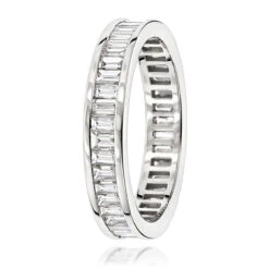 14K White Gold Baguette Diamond Eternity Ring 2.72ct 9 14K White Gold Baguette Diamond Eternity Ring 2.72ct -Borcely Jewelry Sales 14k gold baguette diamond eternity ring 272ct p 24916 backwh
