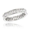 14K White Gold Baguette Diamond Eternity Ring 2.72ct