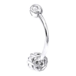 14K White Gold Belly Button Ring With Diamonds 0.5ct 8 14K White Gold Belly Button Ring With Diamonds 0.5ct -Borcely Jewelry Sales 14k gold belly ring with diamonds 035ct p 5863 backwh