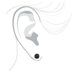 14K Yellow Gold Black Diamond Earrings Prong Set Studs 1.25ct -Borcely Jewelry Sales 14k gold black diamond earrings prong set studs 125ct p 6055 bodye