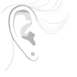 14K White Gold Cluster Flower Diamond Stud Earrings For Women 0.25ct By Luxurman -Borcely Jewelry Sales 14k gold cluster flower diamond stud earrings for women 025ct by luxurman bodwh