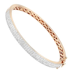 14K Yellow Gold Designer 2 Carat Diamond Bangle Bracelet For Women By Luxurman -Borcely Jewelry Sales 14k gold designer 2 carat diamond bangle bracelet for women by luxurman ro