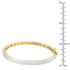14K Yellow Gold Designer 2 Carat Diamond Bangle Bracelet For Women By Luxurman -Borcely Jewelry Sales 14k gold designer 2 carat diamond bangle bracelet for women by luxurman rulerye