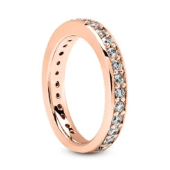 14K White Gold Handmade Diamond Engagement Ring Band 0.51ct -Borcely Jewelry Sales 14k gold designer diamond engagement ring band 051ct p 26369 back rose 20220426