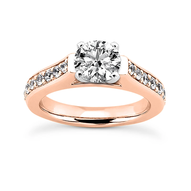 14K White Gold Designer Diamond Engagement Ring Set 1.07ct 6 14K White Gold Designer Diamond Engagement Ring Set 1.07ct - Image 6