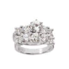 14K White Gold Designer Diamond Engagement Ring Set 2.60ct