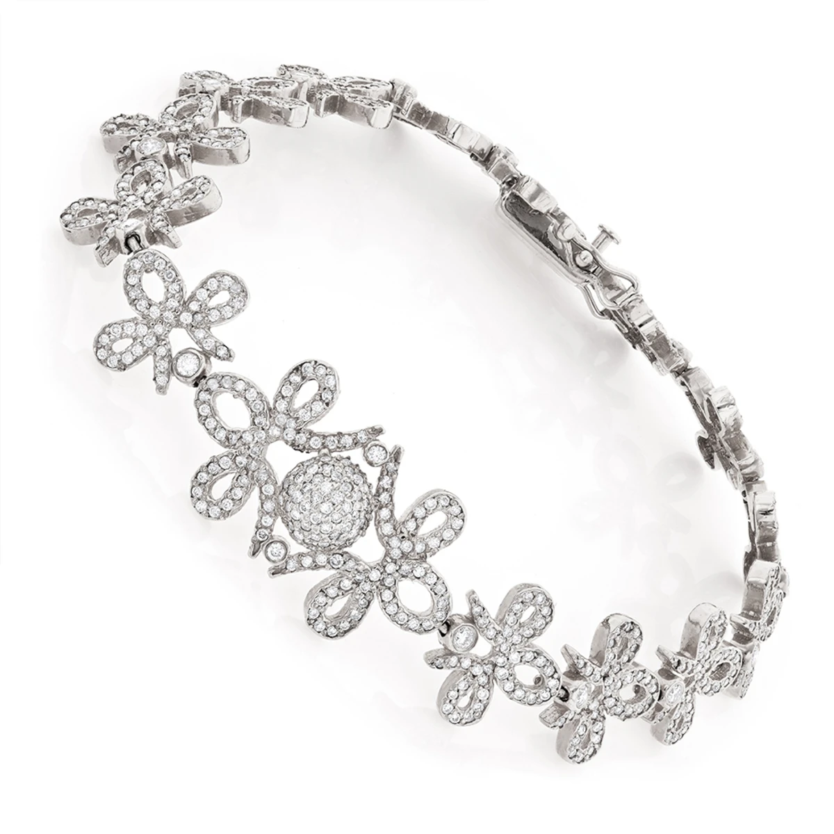 14K Yellow Gold Designer Ladies Diamond Bracelet 7.10ct 2 14K Yellow Gold Designer Ladies Diamond Bracelet 7.10ct - Image 2