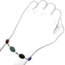 14K White Gold Diamond And Multi Color Scarab Bracelet 0.72ct -Borcely Jewelry Sales 14k gold diamond and multi color scarab bracelet 072ct p 6254 body white