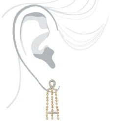 14K White Gold Diamond Chandelier Earrings 0.36ct -Borcely Jewelry Sales 14k gold diamond chandelier earrings 036ct p 22320bod