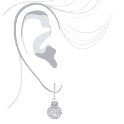 14K White Gold Diamond Circle Earrings 1.95ct -Borcely Jewelry Sales 14k gold diamond circle earrings 195ct bodwh