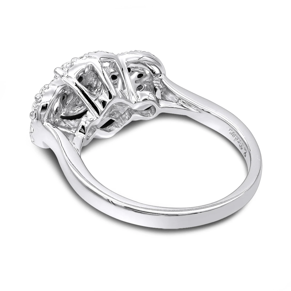 14K White Gold Diamond Cluster Ring 0.96ct 4 14K White Gold Diamond Cluster Ring 0.96ct - Image 4