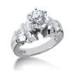 14K White Gold Diamond Designer Engagement Ring 1.28ct