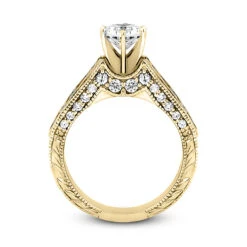 14K White Gold Milgrain Diamond Designer Engagement Ring 1.34ct 16 14K White Gold Milgrain Diamond Designer Engagement Ring 1.34ct -Borcely Jewelry Sales 14k gold diamond designer engagement ring 134ct p 28324 additional yellow