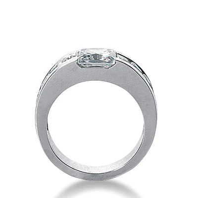 14K White Gold Diamond Designer Engagement Ring 2.03ct 2 14K White Gold Diamond Designer Engagement Ring 2.03ct - Image 2