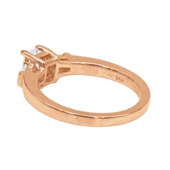 Thin 14K Yellow Gold Diamond Designer Engagement Ring Band 0.38ct -Borcely Jewelry Sales 14k gold diamond designer engagement ring band 038ct p 23364 backro