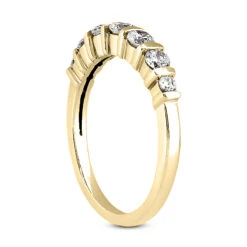 14K White Gold Diamond Handmade Designer Engagement Ring Band 0.50ct -Borcely Jewelry Sales 14k gold diamond designer engagement ring band 050ct p 28262 back yellow 20220426