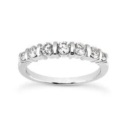 14K White Gold Diamond Handmade Designer Engagement Ring Band 0.50ct