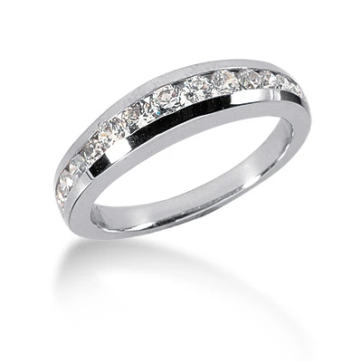 14K White Gold Diamond Handmade Designer Engagement Ring Band 0.65ct 1 14K White Gold Diamond Handmade Designer Engagement Ring Band 0.65ct