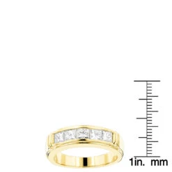 14K Yellow Gold Diamond Designer Engagement Ring Band 1.50ct -Borcely Jewelry Sales 14k gold diamond designer engagement ring band 150ct p 28651 rulerye