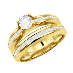 14K White Gold Handmade Diamond Designer Engagement Ring Set 1.76ct -Borcely Jewelry Sales 14k gold diamond designer engagement ring set 176ct p 22448 yellow 20220217