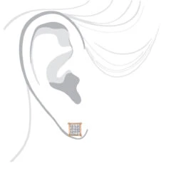 14K Yellow Gold Diamond Earrings Princess Cut Diamonds 0.65ct -Borcely Jewelry Sales 14k gold diamond earrings princess cut diamonds 065ct p 22469 bodro