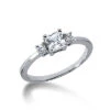 14K White Gold Handmade Prong Set Diamond Engagement Ring Mounting 0.10ct