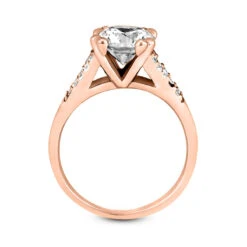 14K White Gold Diamond Handcrafted Engagement Ring Mounting 0.20ct -Borcely Jewelry Sales 14k gold diamond engagement ring mounting 020ct p 23586 additional rose