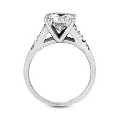 14K White Gold Diamond Handcrafted Engagement Ring Mounting 0.20ct -Borcely Jewelry Sales 14k gold diamond engagement ring mounting 020ct p 23586 additional white