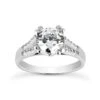 14K White Gold Diamond Handcrafted Engagement Ring Mounting 0.20ct