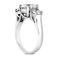 14K White Gold Round Diamond Prong Set Engagement Ring Mounting 0.20ct -Borcely Jewelry Sales 14k gold diamond engagement ring mounting 020ct p 25443 back white 20220426
