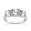 14K White Gold Round Diamond Prong Set Engagement Ring Mounting 0.20ct