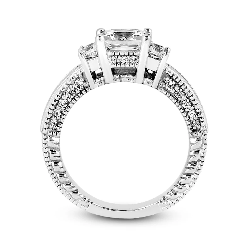 14K White Gold Diamond Engagement Ring Mounting 0.74ct 9 14K White Gold Diamond Engagement Ring Mounting 0.74ct - Image 9