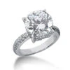 14K White Gold Diamond Engagement Ring Mounting 0.84ct